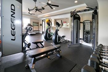 24-Hour club inspired fitness center including cardiovascular and weight equipment